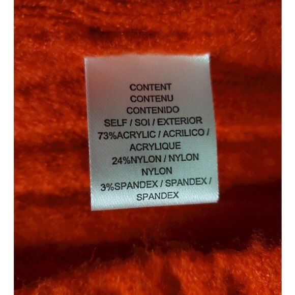 NWT Leyden Ribbed Mock-Neck Pullover Sweater w Puffed Sleeves - Red - L - Picture 12 of 13